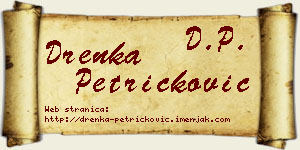 Drenka Petričković vizit kartica